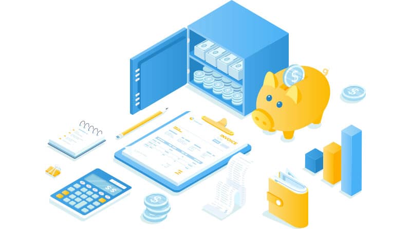 Financial data illustration